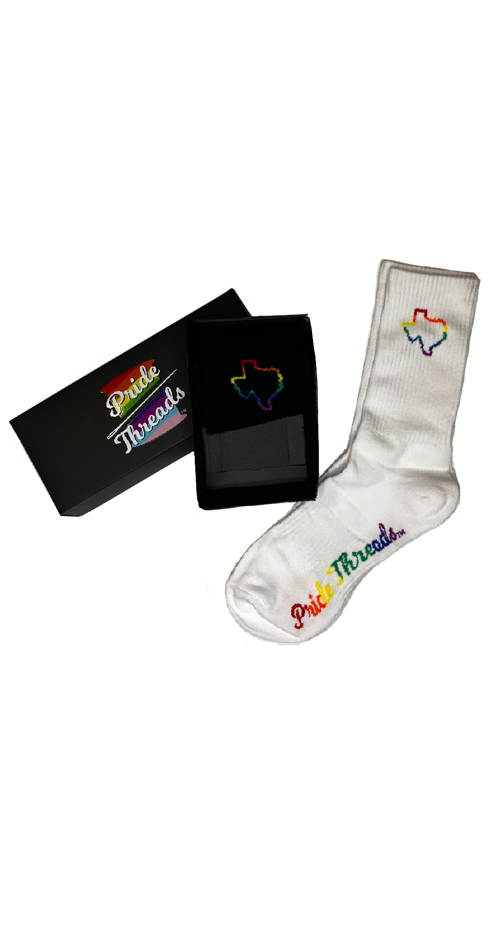 Texas Rainbow Outline Socks