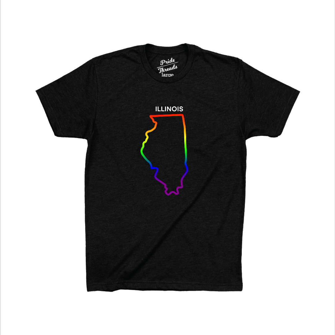 Illinois State Rainbow Outline