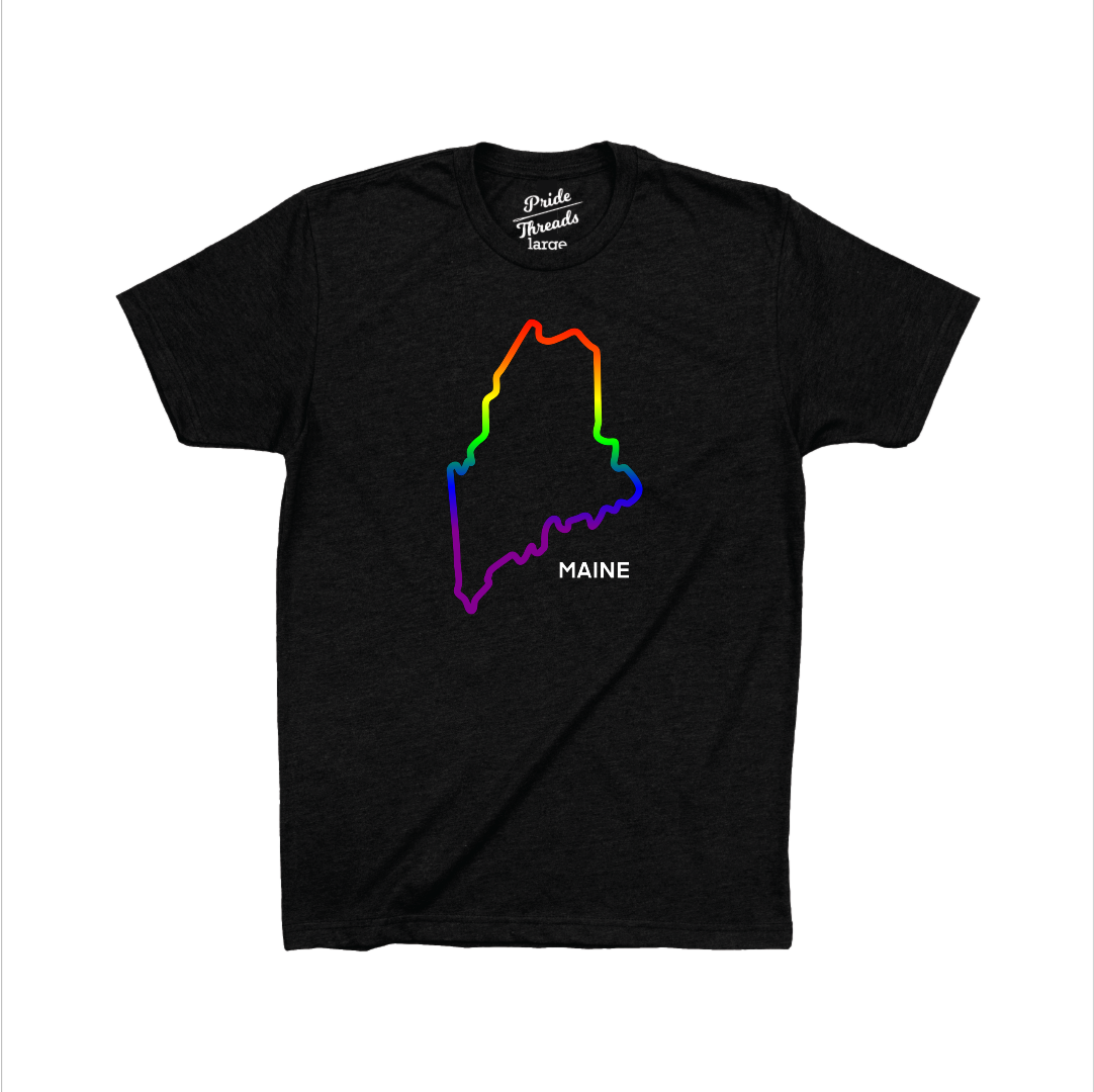 Maine State Rainbow Outline