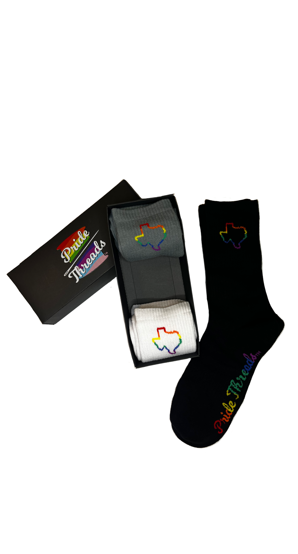 Texas Rainbow Outline Socks