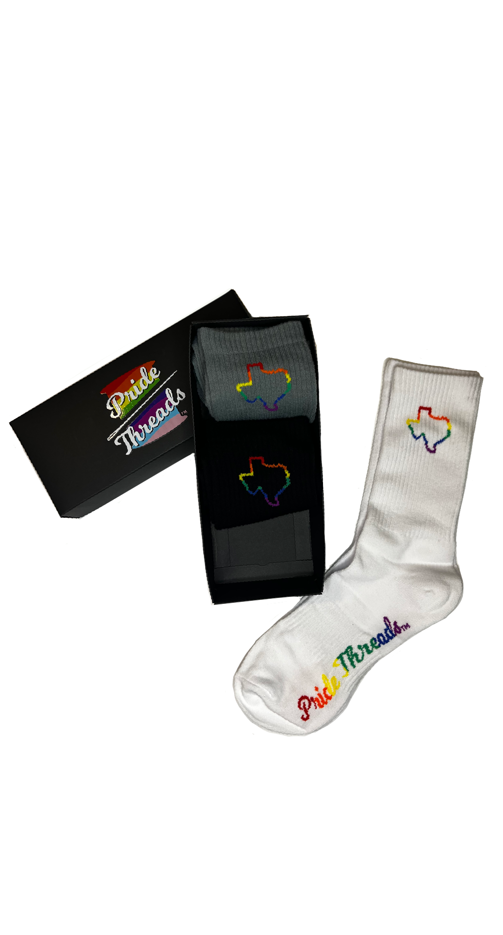 Texas Rainbow Outline Socks