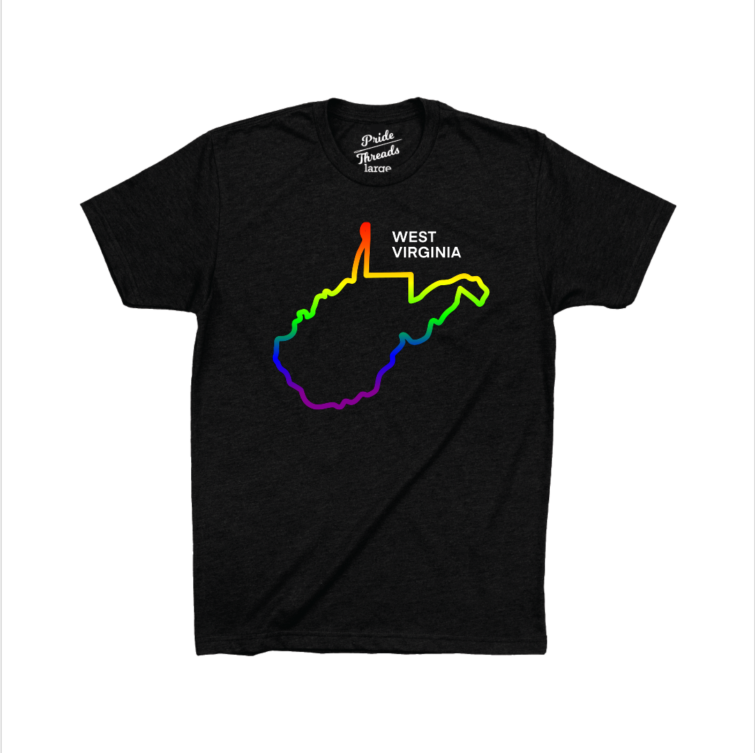 West Virginia State Rainbow Outline
