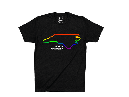 North Carolina State Rainbow Outline