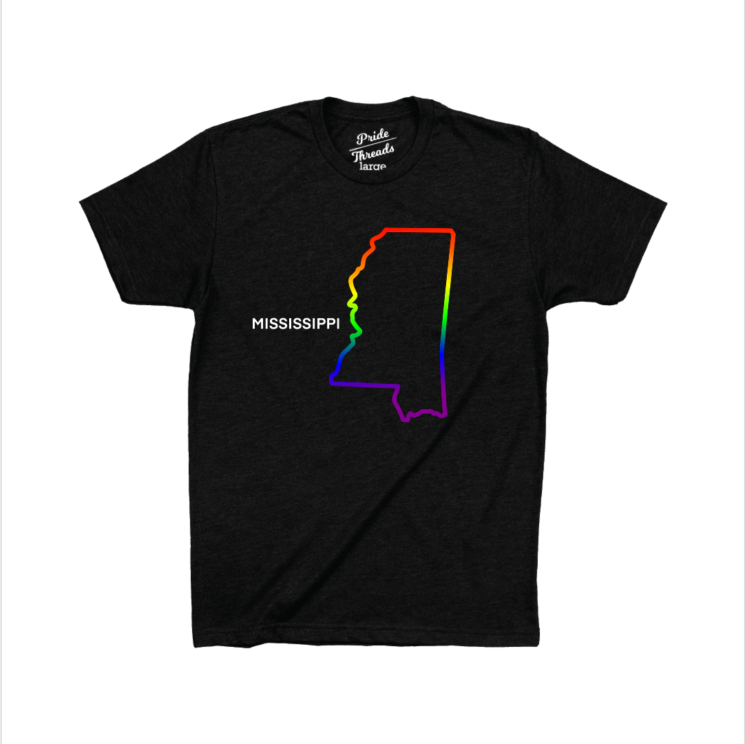 Mississippi State Rainbow Outline