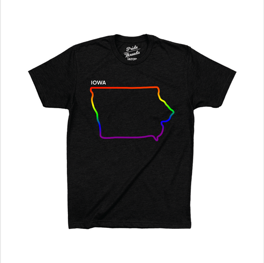 Iowa State Rainbow Outline