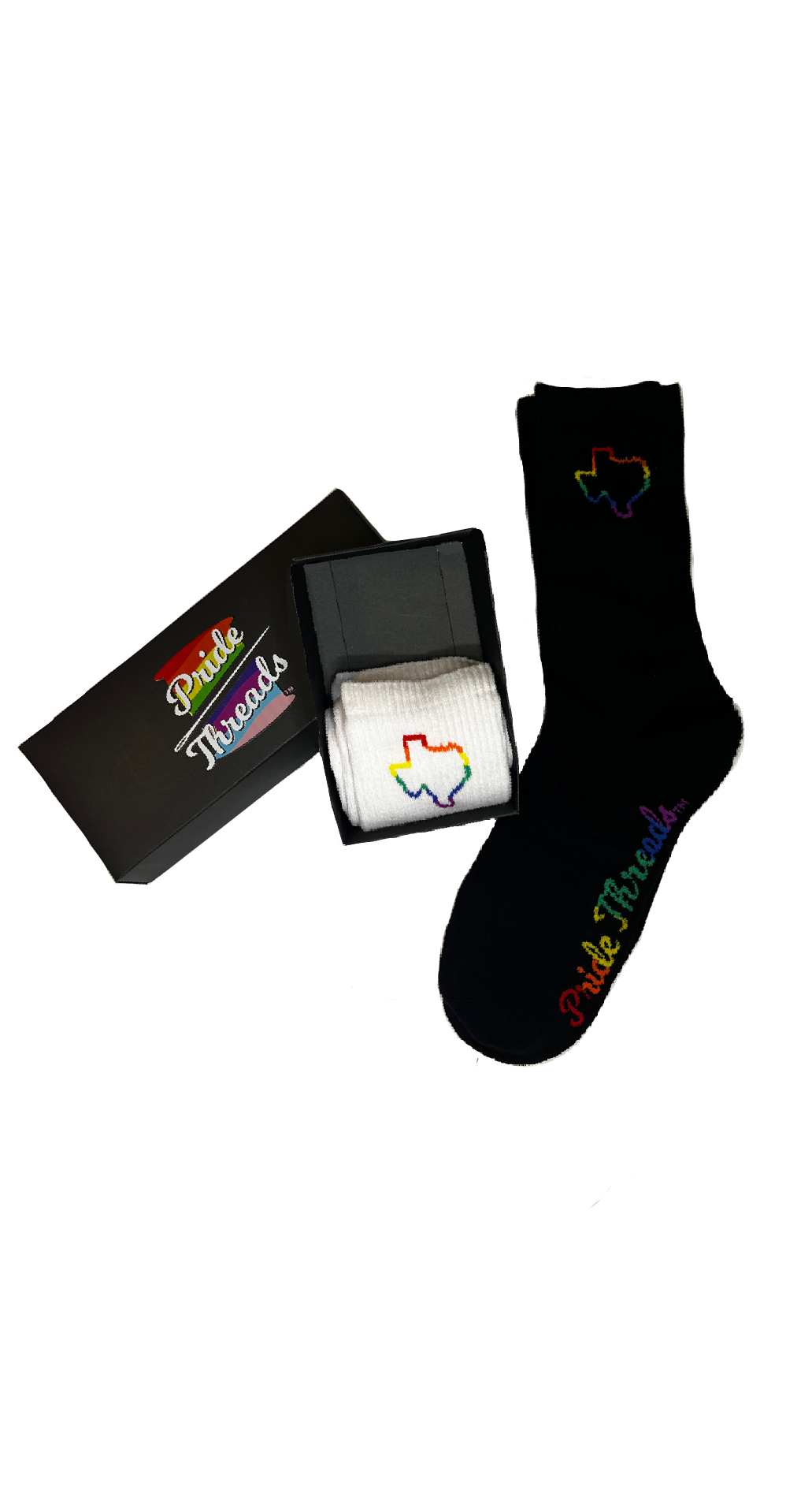 Texas Rainbow Outline Socks