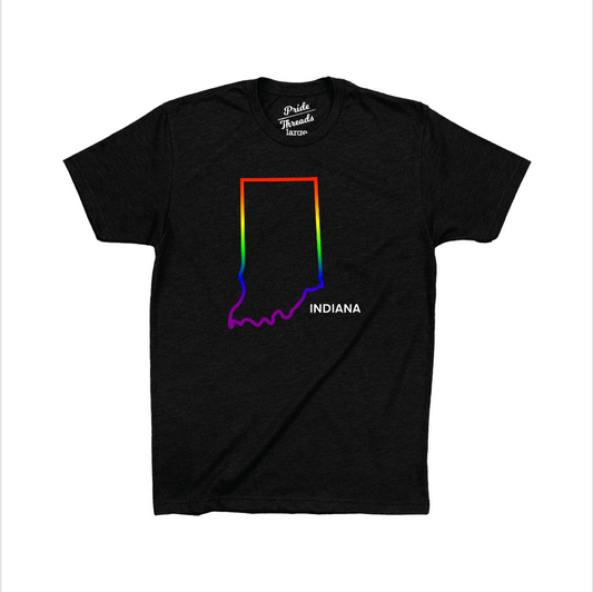 Indiana State Rainbow Outline