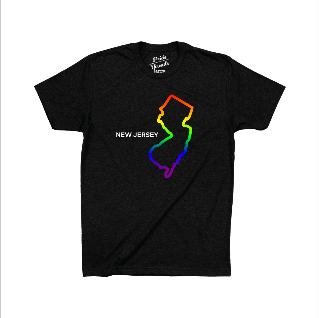 New Jersey State Rainbow Outline
