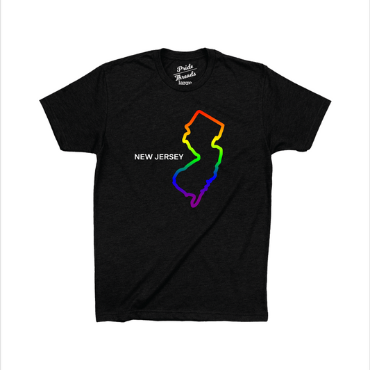 New Jersey State Rainbow Outline