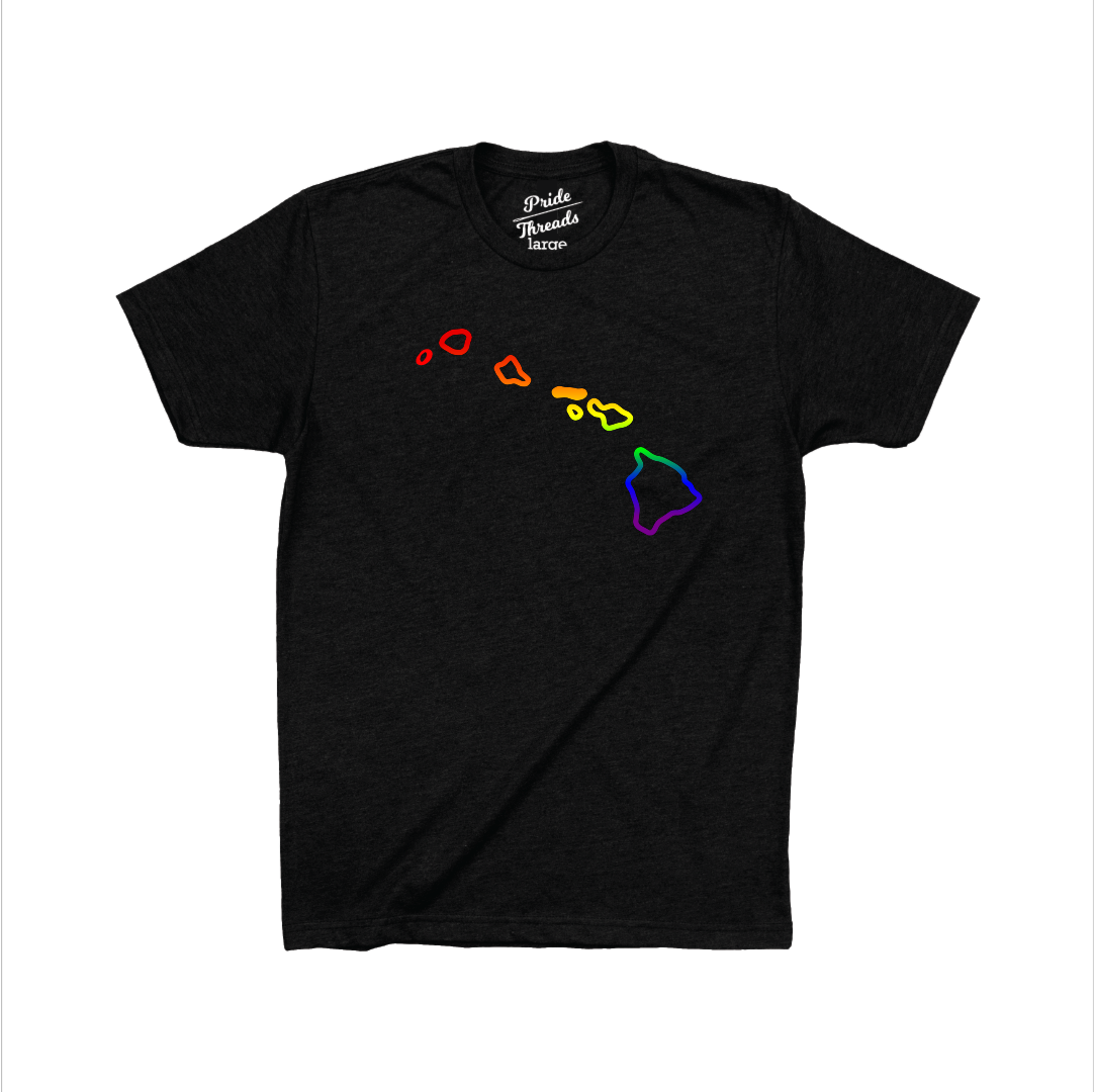 Hawaii Islands Rainbow Outline