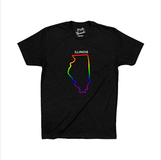 Illinois State Rainbow Outline