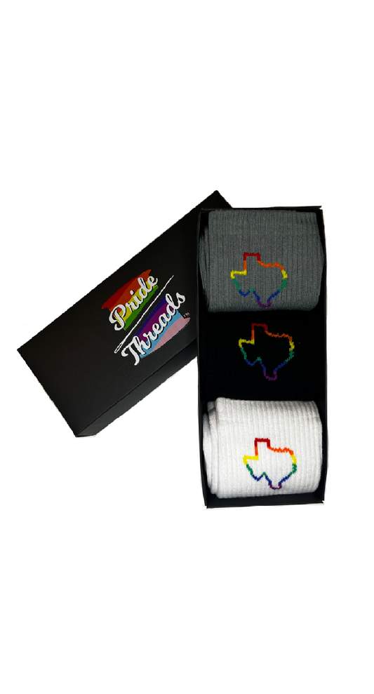 Texas Rainbow Outline Socks
